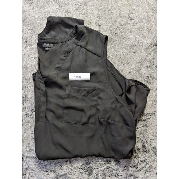 Torrid Harper Sheer Tank Top Women's Plus Size 5 Black - Picture 10 of 10